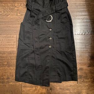 Banana Republic Black Midi Skirt with Belt